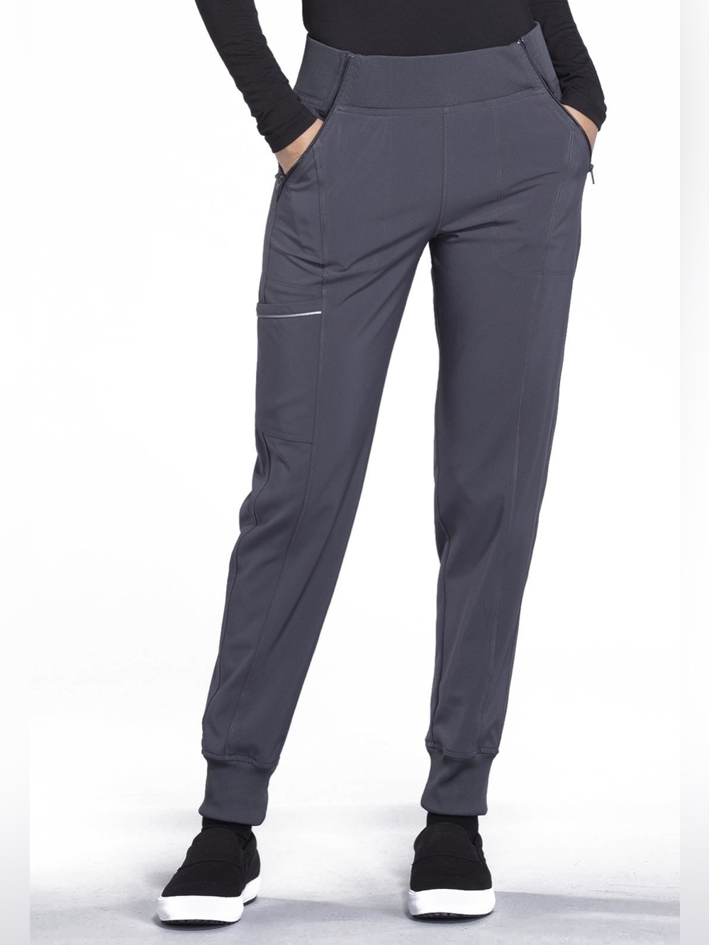 Cherokee Infiniti Mid-rise Grey Hiking/Scrub Joggers